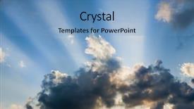  Presentation with sunlight on falls - Presentation theme enhanced with divine light - beams of sunlight background and a teal colored foreground