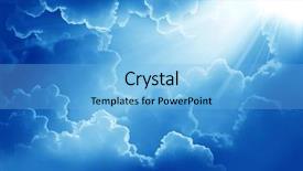  Presentation with divine - Colorful PPT theme enhanced with divine light - beautiful clouds backdrop and a light blue colored foreground