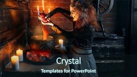  Presentation with human body parts - Colorful PPT theme enhanced with divine light - scary witch cooking soup backdrop and a wine colored foreground