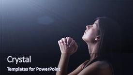  Presentation with faithful - Cool new slide deck with divine or celestial light backdrop and a wine colored foreground