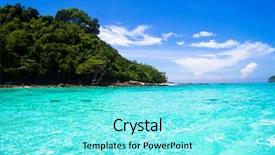  Presentation with divine - Presentation theme having divine shoreline hideaway scene background and a arctic colored foreground