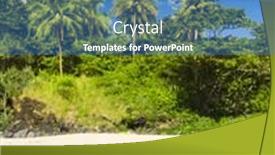  Presentation with divine - Colorful presentation enhanced with divine shoreline lagoon seascape backdrop and a teal colored foreground