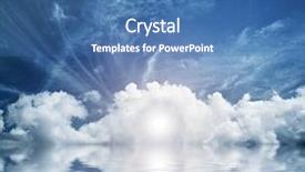  Presentation with divine - Amazing slide deck having divine sky heaven conceptual entrance backdrop and a teal colored foreground