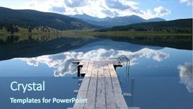  Presentation with diving board - Presentation theme with diving board - altai lake background and a ocean colored foreground