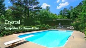  Presentation with luxury awards ceremony - Theme enhanced with diving board - luxury residential pool background and a tawny brown colored foreground