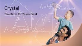  Presentation with shepherd carrying sheep on shoulder - Cool new PPT layouts with division family - father carrying son on shoulders backdrop and a light blue colored foreground