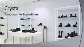  Presentation with belts - Audience pleasing theme consisting of division of store with foot backdrop and a lemonade colored foreground