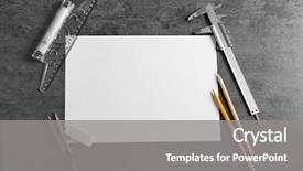  Presentation with watercolor paper texture white art - Cool new slides with divisor - white paper and engineer supplies backdrop and a gray colored foreground