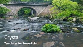  Presentation with nature river - Beautiful presentation design featuring divoka-orlice-river-in-zemska backdrop and a gray colored foreground