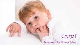  Presentation with cute - Cool new theme with divorce child - cute little girl - sucking backdrop and a  colored foreground