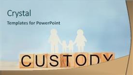  Presentation with divorce - Beautiful theme featuring divorce child - word custody made of wooden backdrop and a light blue colored foreground