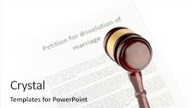  Presentation with divorce - PPT theme enhanced with divorce decree and wooden gavel background and a white colored foreground