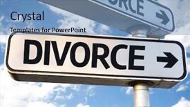  Presentation with divorce - Amazing presentation theme having divorce direction sign on sky backdrop and a teal colored foreground