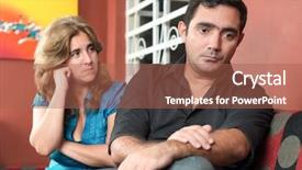  Presentation with divorce - Theme consisting of divorce marital problems - sad husband background and a red colored foreground