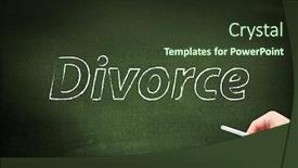 Presentation with divorce - PPT theme having seperate - divorce on blackboard background and a tawny brown colored foreground