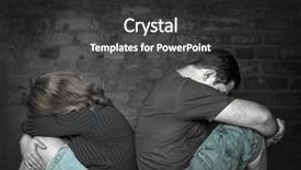  Presentation with family problems - Colorful presentation enhanced with divorce problems - young couple angry backdrop and a dark gray colored foreground