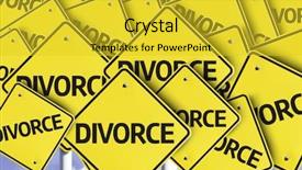  Presentation with divorce - Colorful PPT theme enhanced with divorce written on multiple road backdrop and a yellow colored foreground