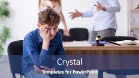  Presentation with divide - Amazing slide deck having divorcing-family-trying-to-divide backdrop and a ocean colored foreground