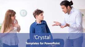  Presentation with divide - PPT theme featuring divorcing-family-trying-to-divide background and a ocean colored foreground