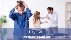  Presentation with divide - Beautiful slides featuring divorcing-family-trying-to-divide backdrop and a ocean colored foreground