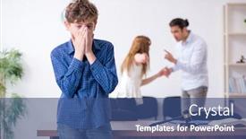  Presentation with child custody - Slide deck featuring divorcing-family-trying-to-divide background and a ocean colored foreground