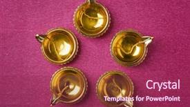  Presentation with diwali - Beautiful PPT layouts featuring diwali diyas or clay lamps backdrop and a violet colored foreground