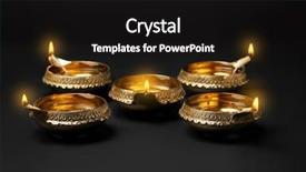  Presentation with clay - Amazing theme having diwali diyas or clay lamps backdrop and a black colored foreground