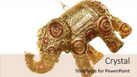  Presentation with christmas tree - Colorful slide deck enhanced with diwali festival - elephant for a festive tree backdrop and a gold colored foreground