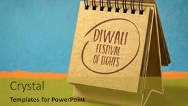  Presentation with festival diwali - Presentation theme with diwali-festival-of-lights-note background and a  colored foreground