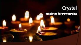  Presentation with diwali - Beautiful presentation theme featuring diwali lights oil candles india backdrop and a black colored foreground