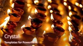  Presentation with festival diwali - Colorful PPT theme enhanced with diwali the festival of light backdrop and a tawny brown colored foreground