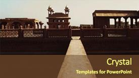  Presentation with agra - PPT theme consisting of hijab - muslim man and woman praying background and a tawny brown colored foreground