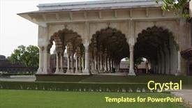  Presentation with agra - Slide set consisting of diwan-e-aam agra fort background and a  colored foreground