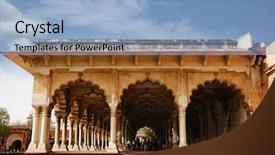  Presentation with india fort - Beautiful PPT theme featuring nature early childhood development backdrop and a coral colored foreground