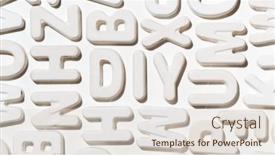  Presentation with white letters - Slide set having diy-abbreviation-do-it-yourself background and a lemonade colored foreground