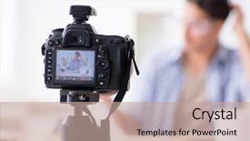 Presentation with diy - Presentation theme consisting of diy blogger recording video background and a coral colored foreground