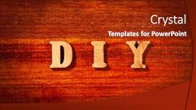  Presentation with diy - Presentation design consisting of diy-do-it-yourself-word background and a tawny brown colored foreground
