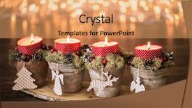  Presentation with diy - Theme with diy hand made home decoration background and a coral colored foreground