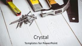  Presentation with diy - Audience pleasing theme consisting of diy tools laid out on table shot in studio backdrop and a white colored foreground