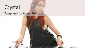  Presentation with mix of cabbages on white - PPT theme with dj - beautiful female dj mixing music background and a lemonade colored foreground