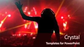  Presentation with night club - Presentation consisting of dj - dj with headphones at night background and a wine colored foreground