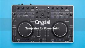  Presentation with flat - Audience pleasing PPT theme consisting of dj - flat lay of modern dj backdrop and a dark gray colored foreground