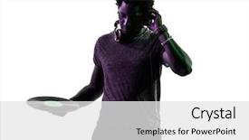  Presentation with silhouette of man worship - Amazing slides having dj - one disc jockey man backdrop and a white colored foreground