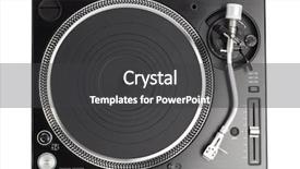  Presentation with professional - Amazing PPT layouts having dj - professional dj turntable isolated backdrop and a dark gray colored foreground