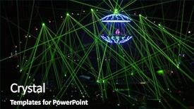  Presentation with laser beams - Slides with dj in laser beams background and a black colored foreground
