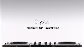  Presentation with party - Beautiful presentation theme featuring dj night party - dj mixer isolated on white backdrop and a white colored foreground