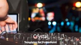  Presentation with sound - Theme enhanced with dj night party - nightclub parties dj sound equipment background and a tawny brown colored foreground