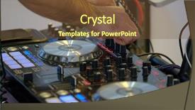  Presentation with disco - Presentation theme enhanced with controllers - dj plays mix on controller background and a tawny brown colored foreground