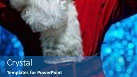  Presentation with christmas music - Presentation design consisting of dj-santa-claus-in-glasses background and a ocean colored foreground