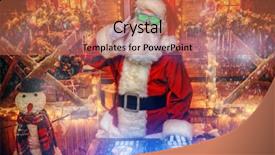  Presentation with luminous - Colorful theme enhanced with dj santa claus in luminous backdrop and a coral colored foreground